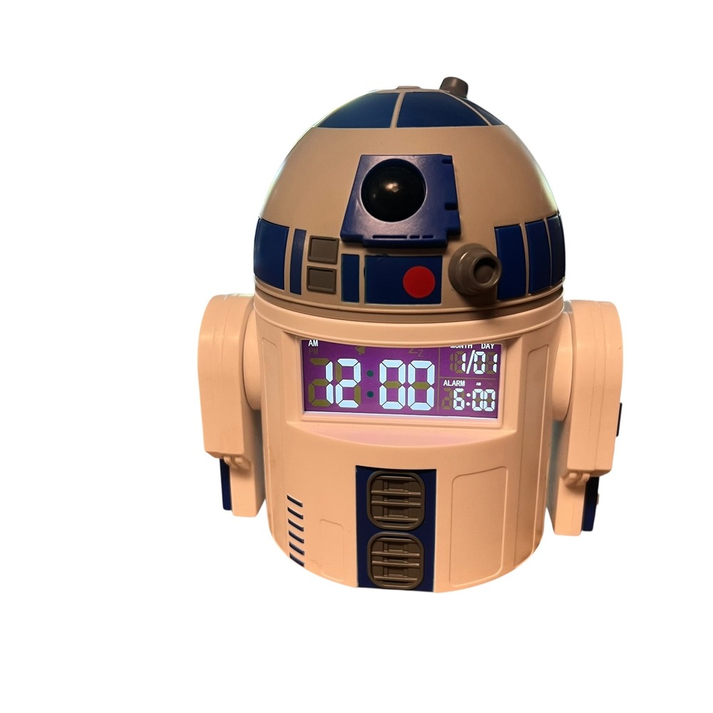 Star‎ Wars R2-D2 Digital Alarm Clock Paladone White Blue Astromech Droid